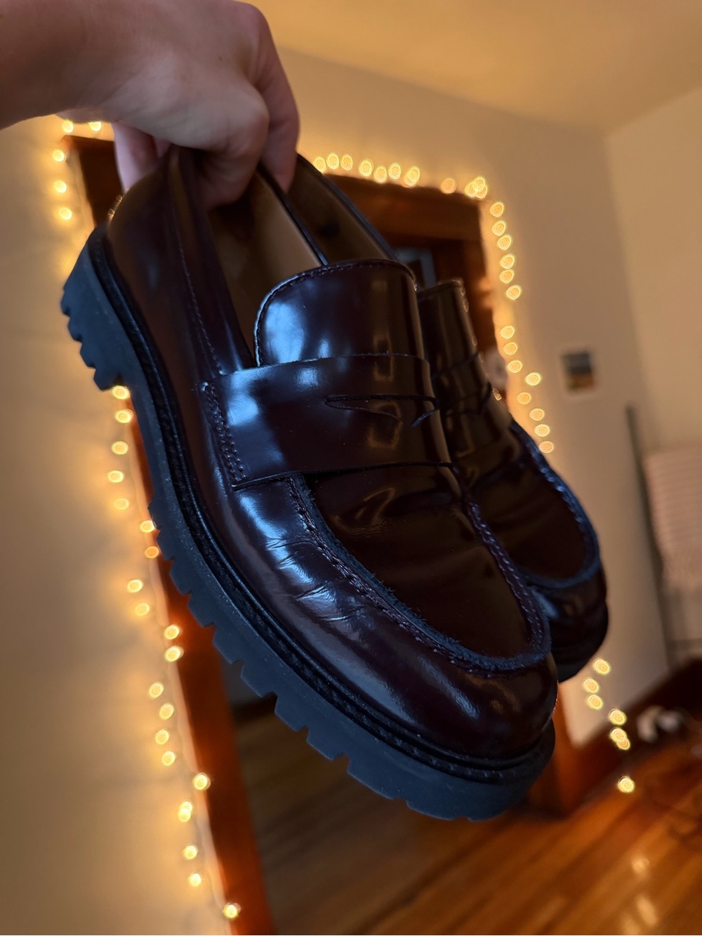 Thursday Boot Company Penny Loafers in Burgundy Brown - Genuine Leather - Picture 4 of 4